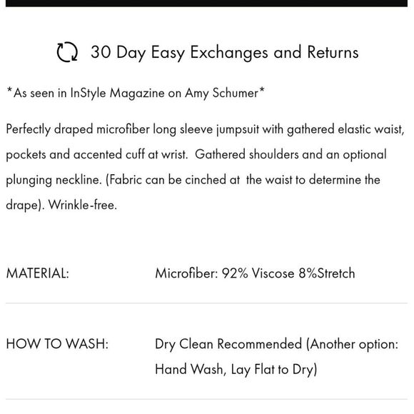 Ripley Rader Black Long Sleeve Elegant Black Jumpsuit Size S With Pockets - Picture 6 of 16